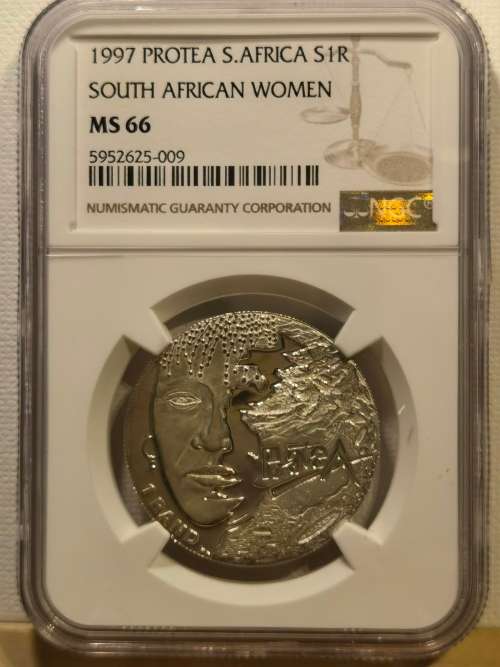 !!!!!!!!  R1 START  !!!!!!! R1 - 1997 SOUTH AFRICAN WOMEN - MS66 BY NGC (only 983 minted)